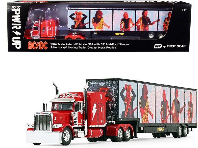 Peterbilt 389 c/ Trailer 63&quot; AC/DC PWR UP Rojo