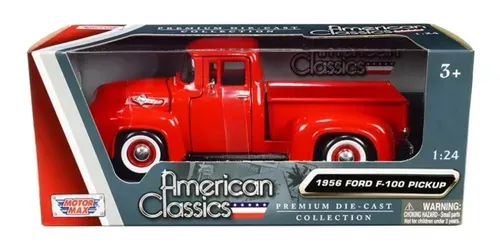 1956 Ford F-100 Pickup Rojo Rines Cara Blanco