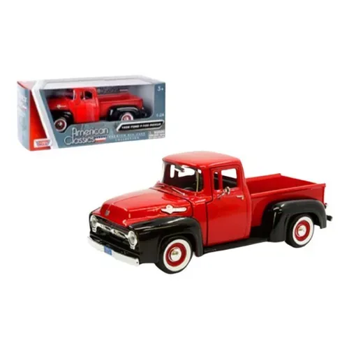 1956 Ford F-100 Pickup Rojo c/ Negro