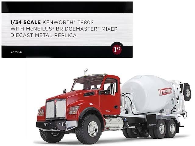 Kenworth T880S w/McNeilus Bridgemaster Mixer (Red/White) Kenworth T880S w/McNeilus Bridgemaster Mixer (Red/White)