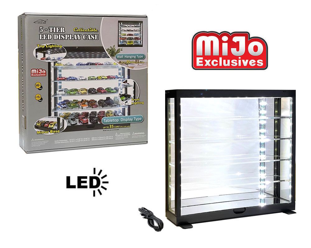 Vitrina Negra para escala 1/64 con Luz LED