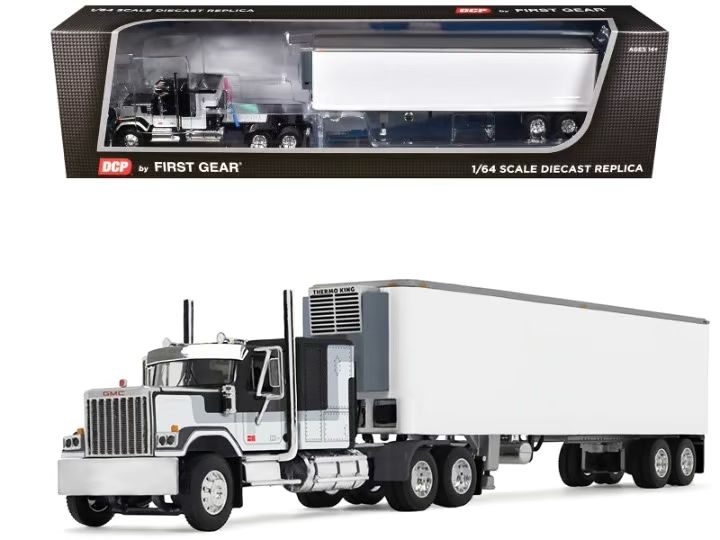 GMC General with 60" Flat Top Sleeper in Black with 40' Vintage Trailer with Reefer GMC General with 60" Flat Top Sleeper in Black with 40' Vintage Trailer with Reefer