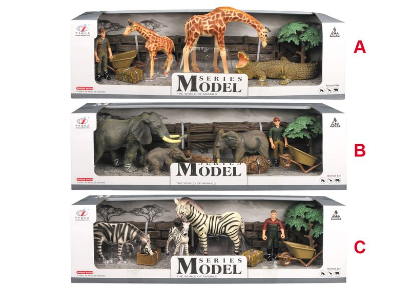 Model Series Jirafa, zebra, Mamut
