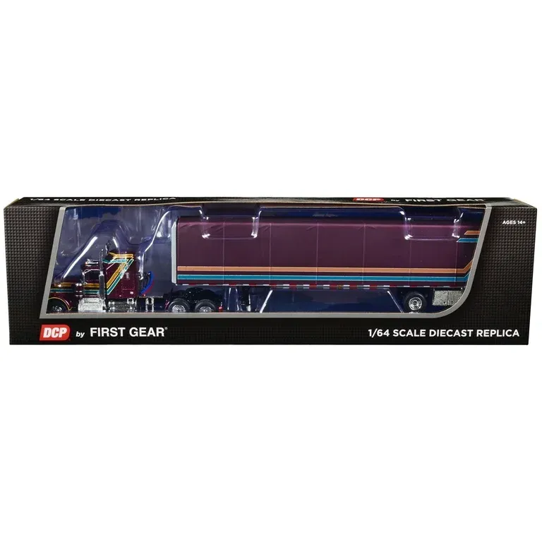 Kenworth W900A &amp; Trailer 53' c/ Lona Enrollable Tinto