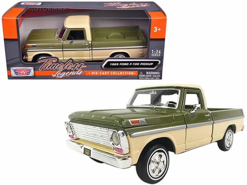 1969 Ford F-100 Pick up Verde con Crema