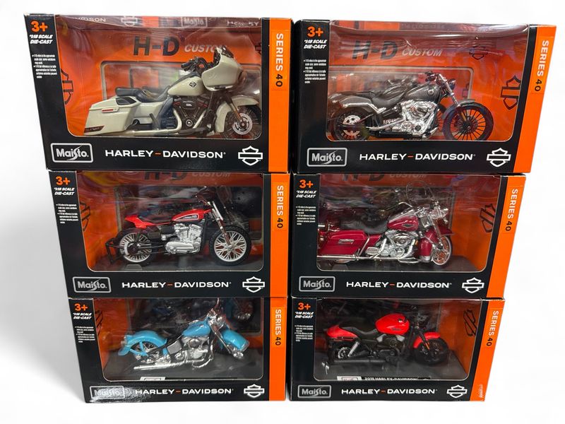 Set Motos Harley Davidson 1:18 Serie 40