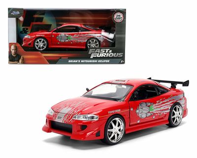 Brian’s 1995 Mitsubishi Eclipse with Dom’s Mazda RX-7 Graphics – Red – Fast &amp; Furious Remix