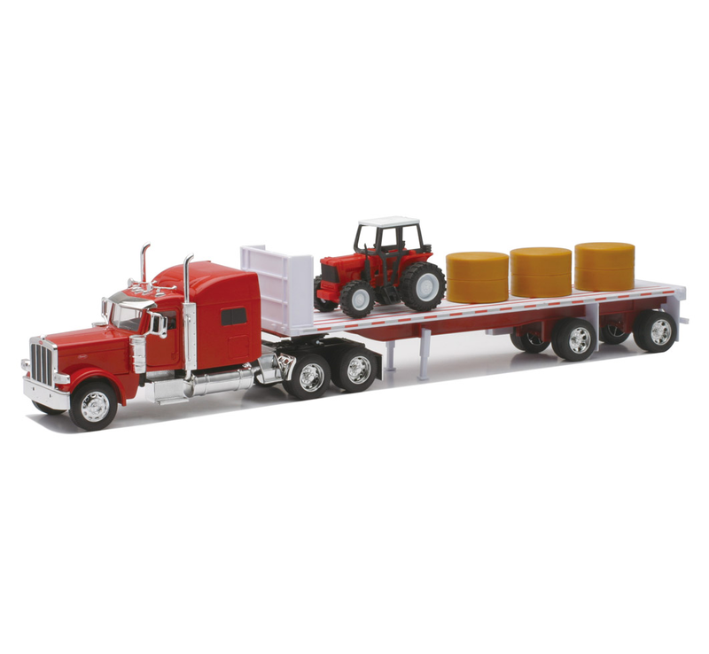 Peterbilt 389 con Tractor y Heno