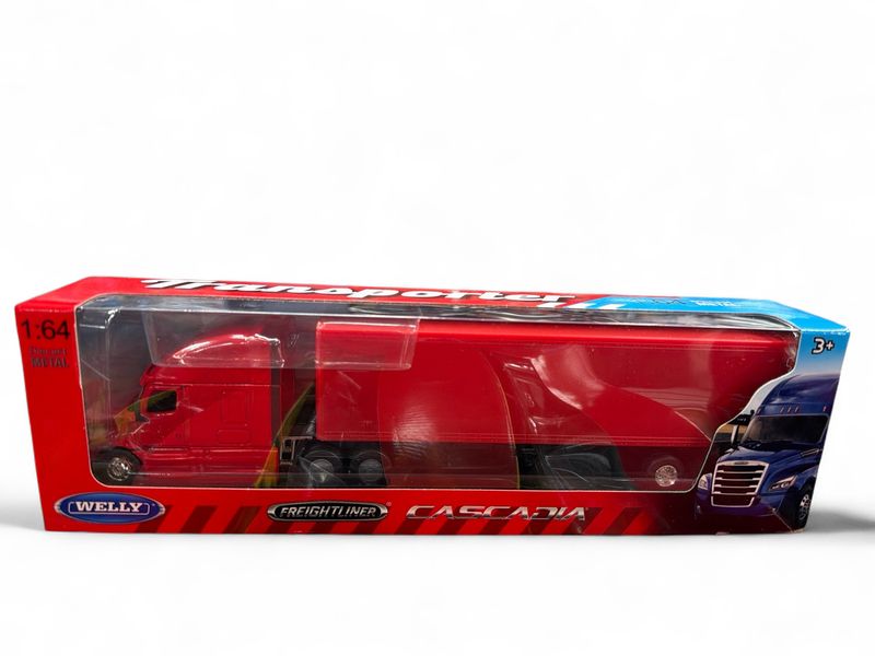 1/64 Freightliner Cascadia Caja Seca Rojo