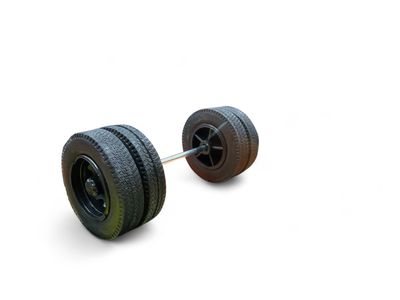 Eje Trasero Rin Negro 1/32