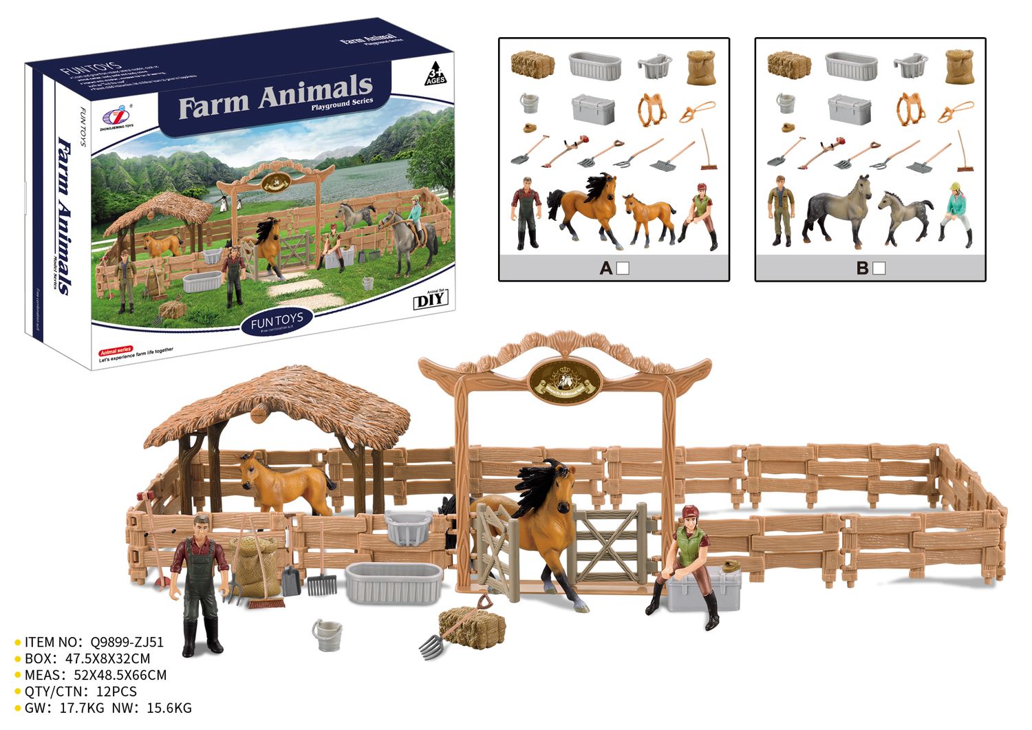 Model Series Cercado de Madera c/ Animales