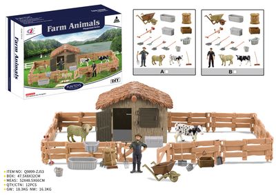 Model Series Choza de Madera c/ Animales