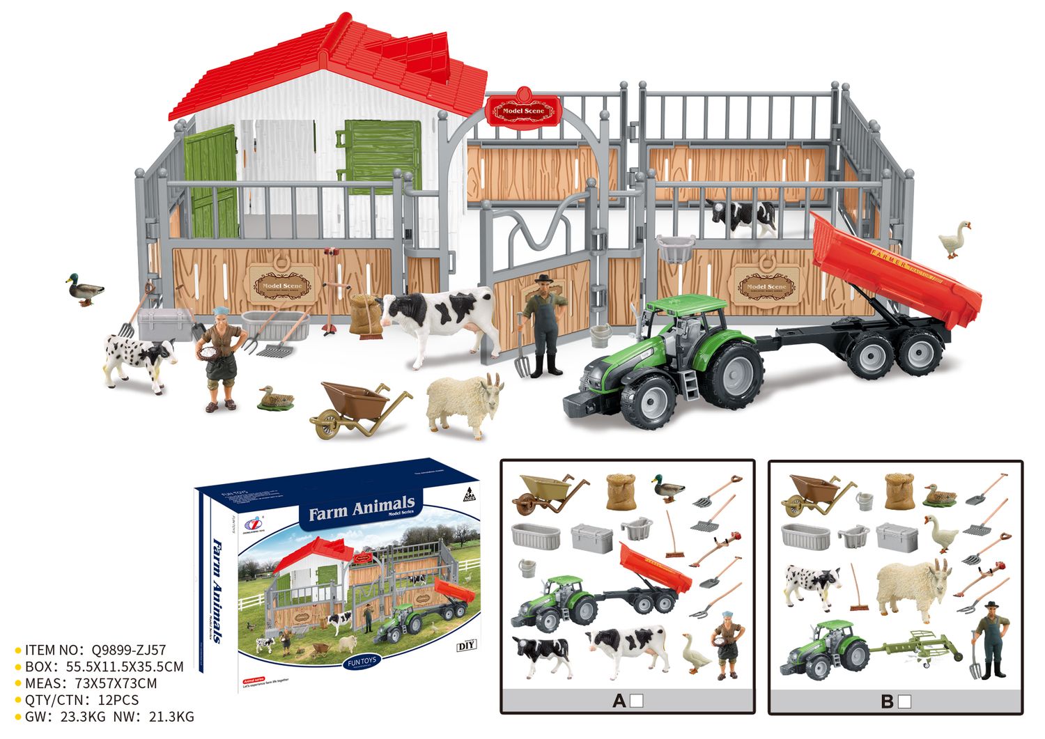 Model Series Granja c/ Tractor y Animales