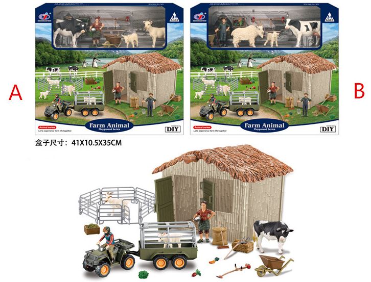 Model Series Par Choza c/ Vacas y Cabras Model Series Par Choza c/ Vacas y Cabras