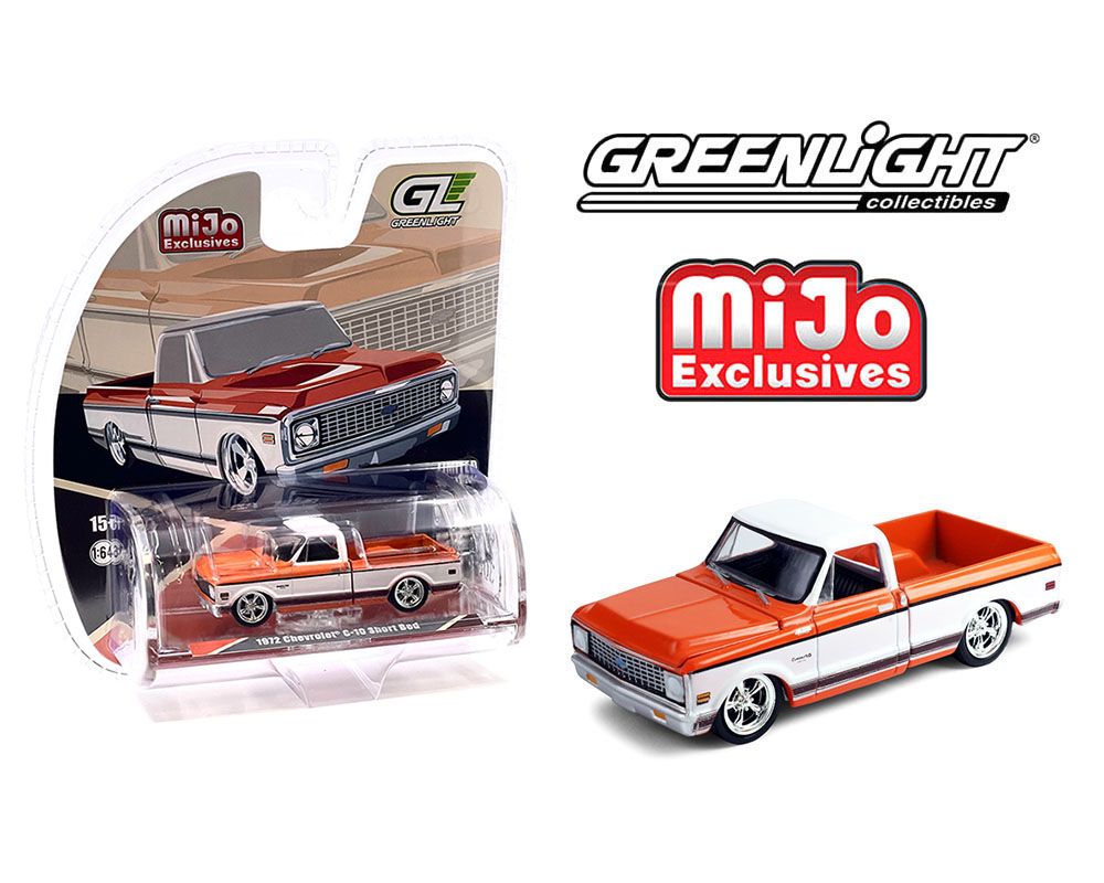 1972 Chevrolet C-10 Caja Corta Custom Naranja C/ Blanco