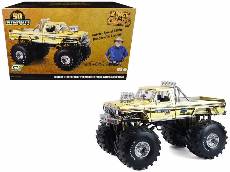 Bigfoot #1 50th Anniversary - 1979 Ford F-250 Monster Truck – Gold Chrome C/ Bob Chandler Limited Edition