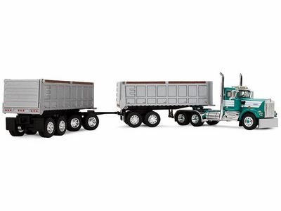 Kenworth W900A Turquesa/ Blanco &amp; Doble Volteo 22'