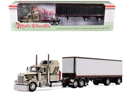 Kenworth W900L with 60 Aerodyne Sleeper and 40 Vintage Trailer - Reds Favorites Jason Sanders Kenworth W900L with 60 Aerodyne Sleeper and 40 Vintage Trailer - Reds Favorites Jason Sanders