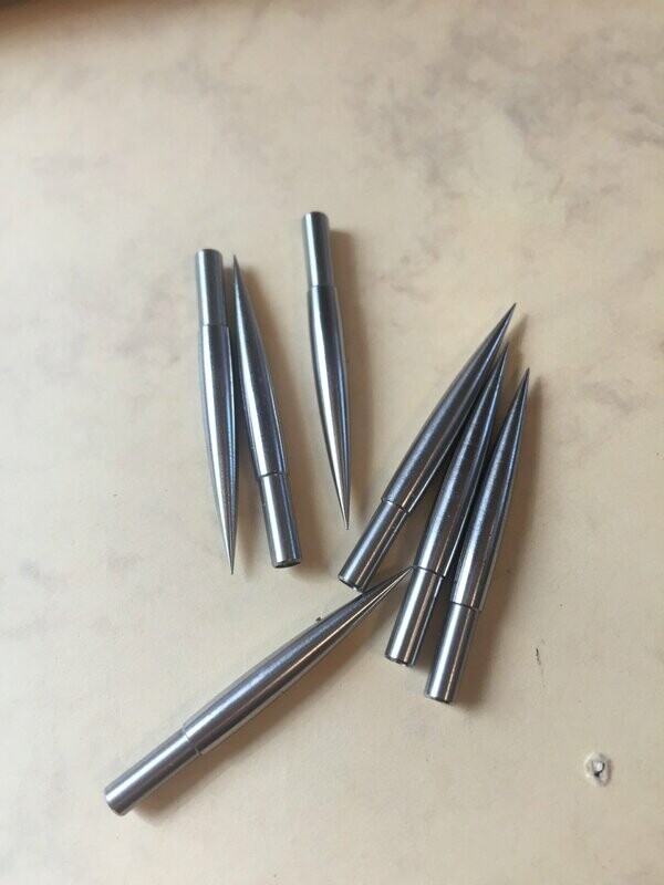 Edelstahl Spitze für 2,5mm,  1,1 Gramm ( Pack 10 Stück )
