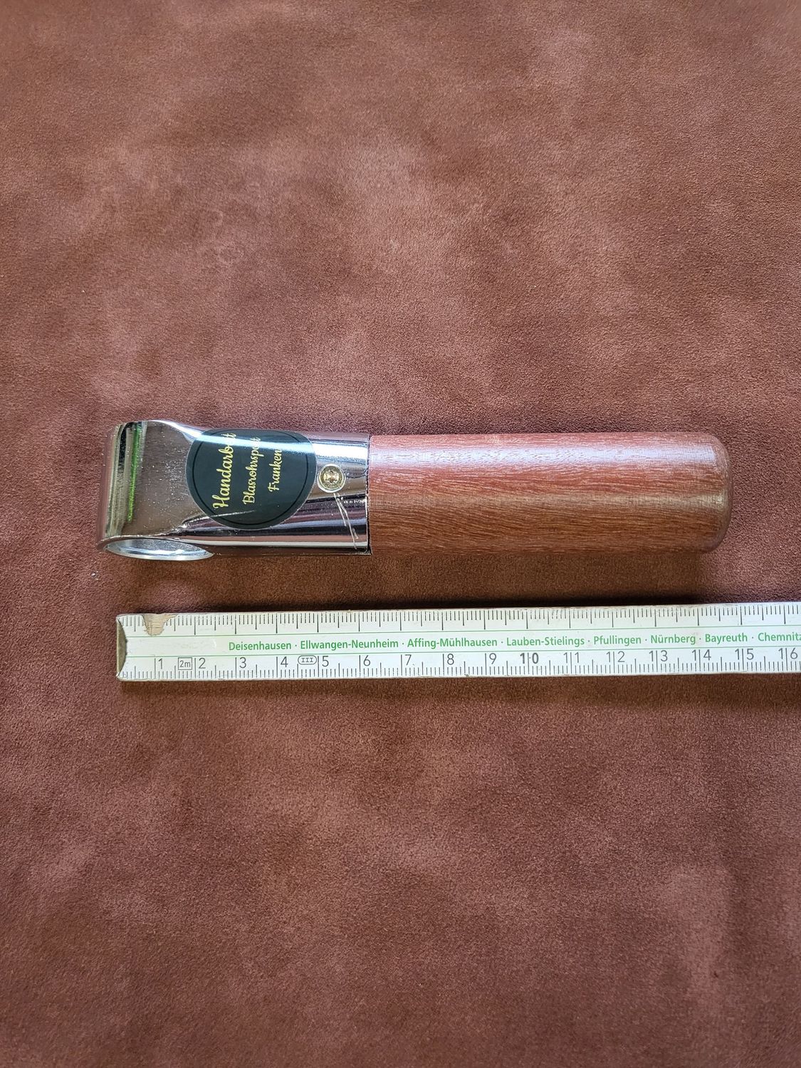 Haltegriff für Sportblasrohr 10 cm lang Holz