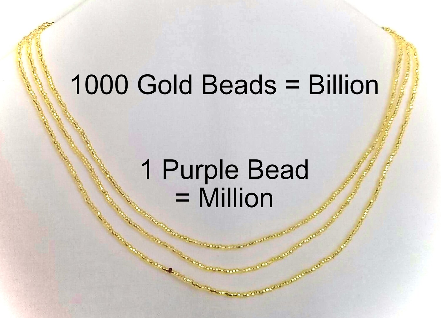 Million vs Billion Necklace ~ Unique Visual ~ Stunning Silver Lined Glass Beads