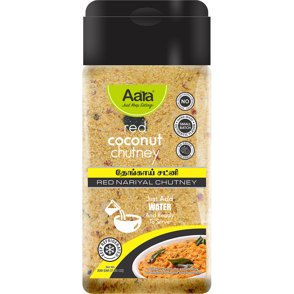 Red Coconut Chutney Powder (AARA) 7.85 Oz (200 GM)