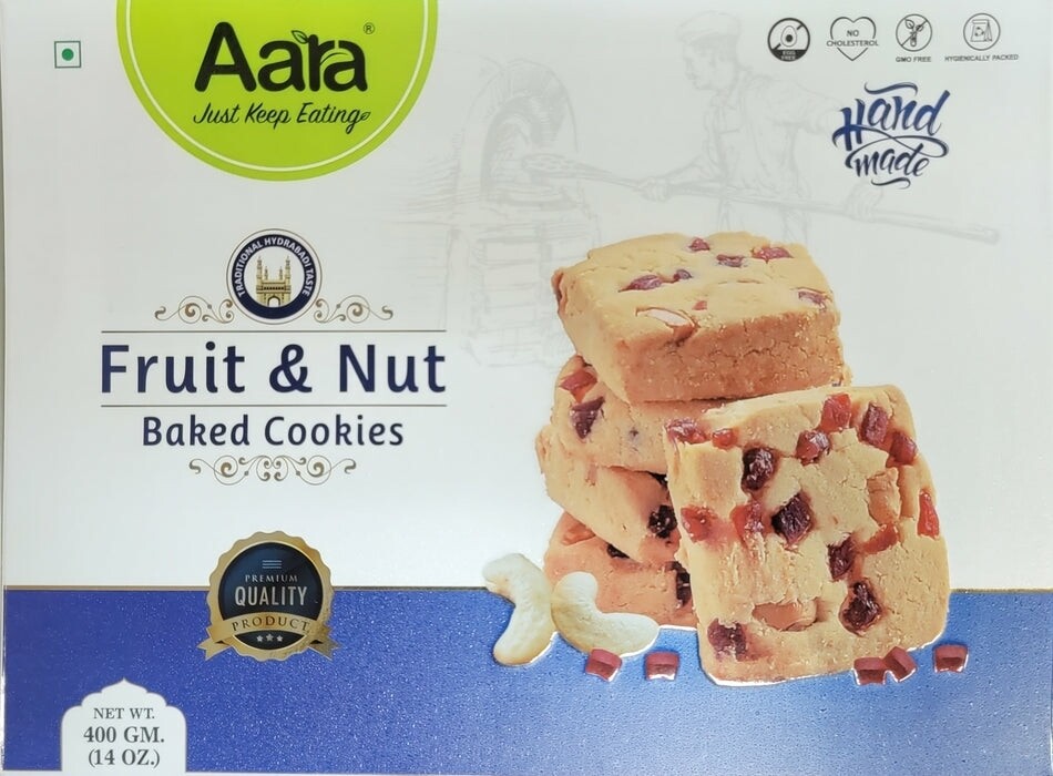 Cookie - Fruit &amp; Nut Baked Cookies 14 Oz (400 Gm)