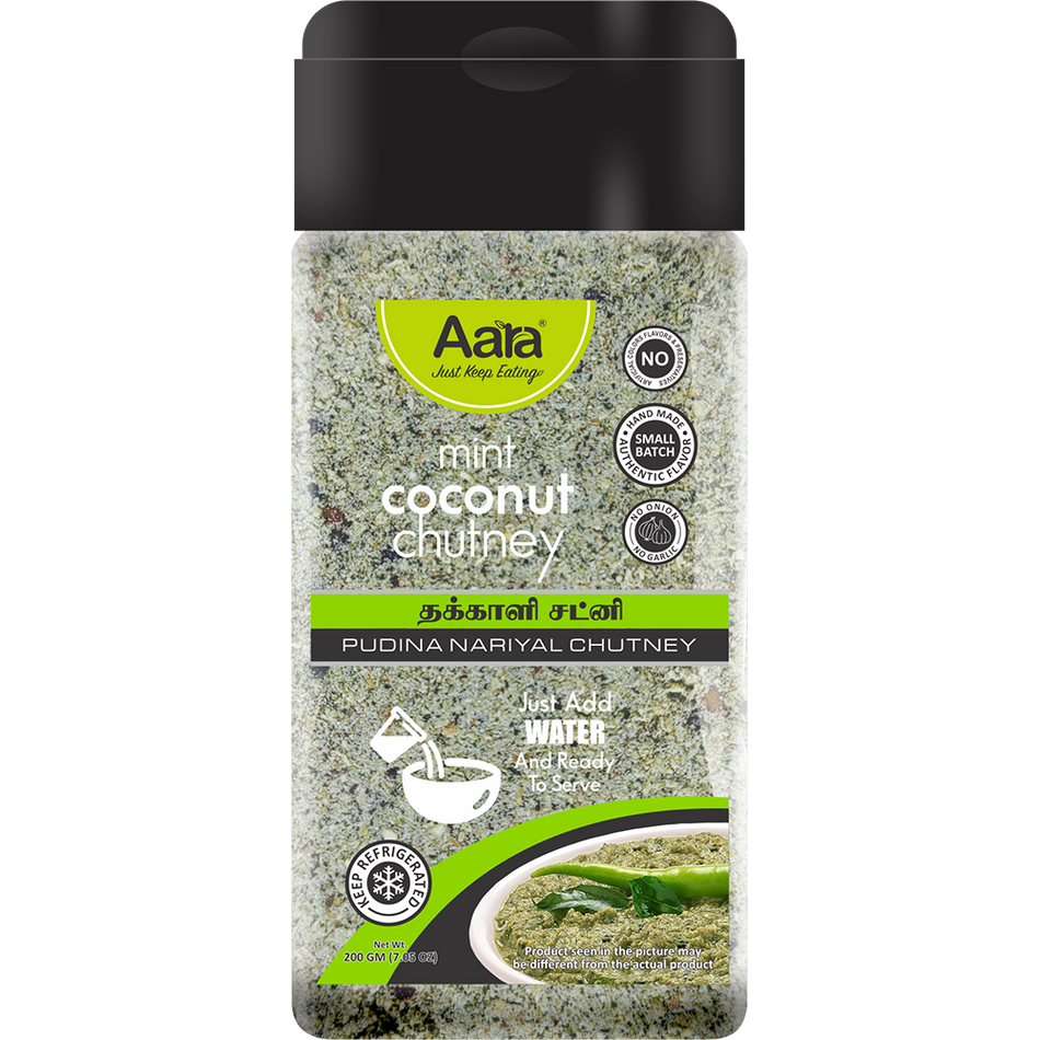Mint Coconut Chutney Powder (AARA) 7.85 Oz (200 GM)