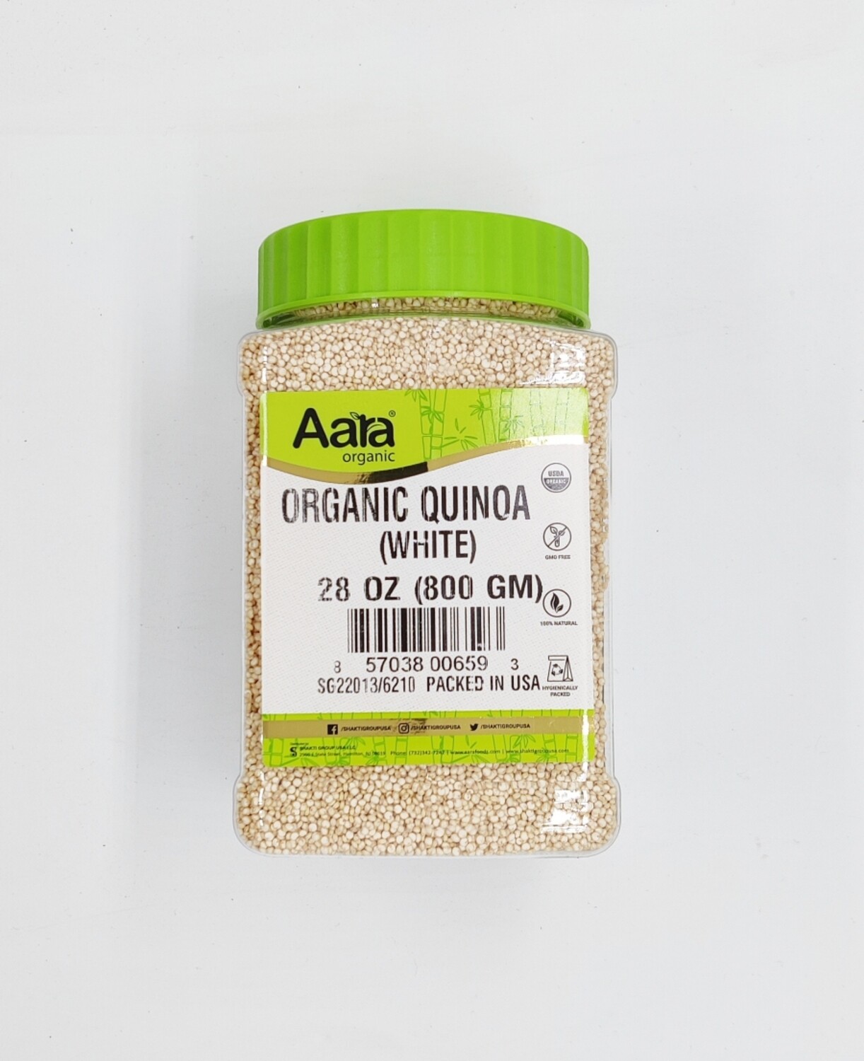 Organic Quinoa White 28 Oz (800 Gm) Jar (Aara)