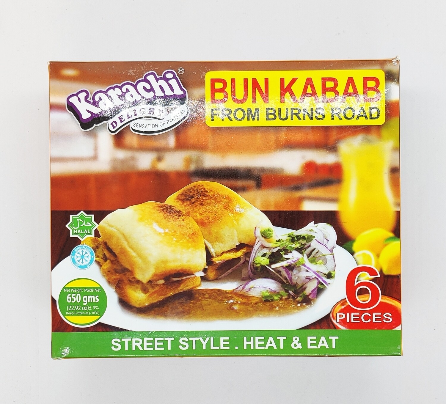 Karachi Delight Bun Kabab 6 Pack (Frozen)