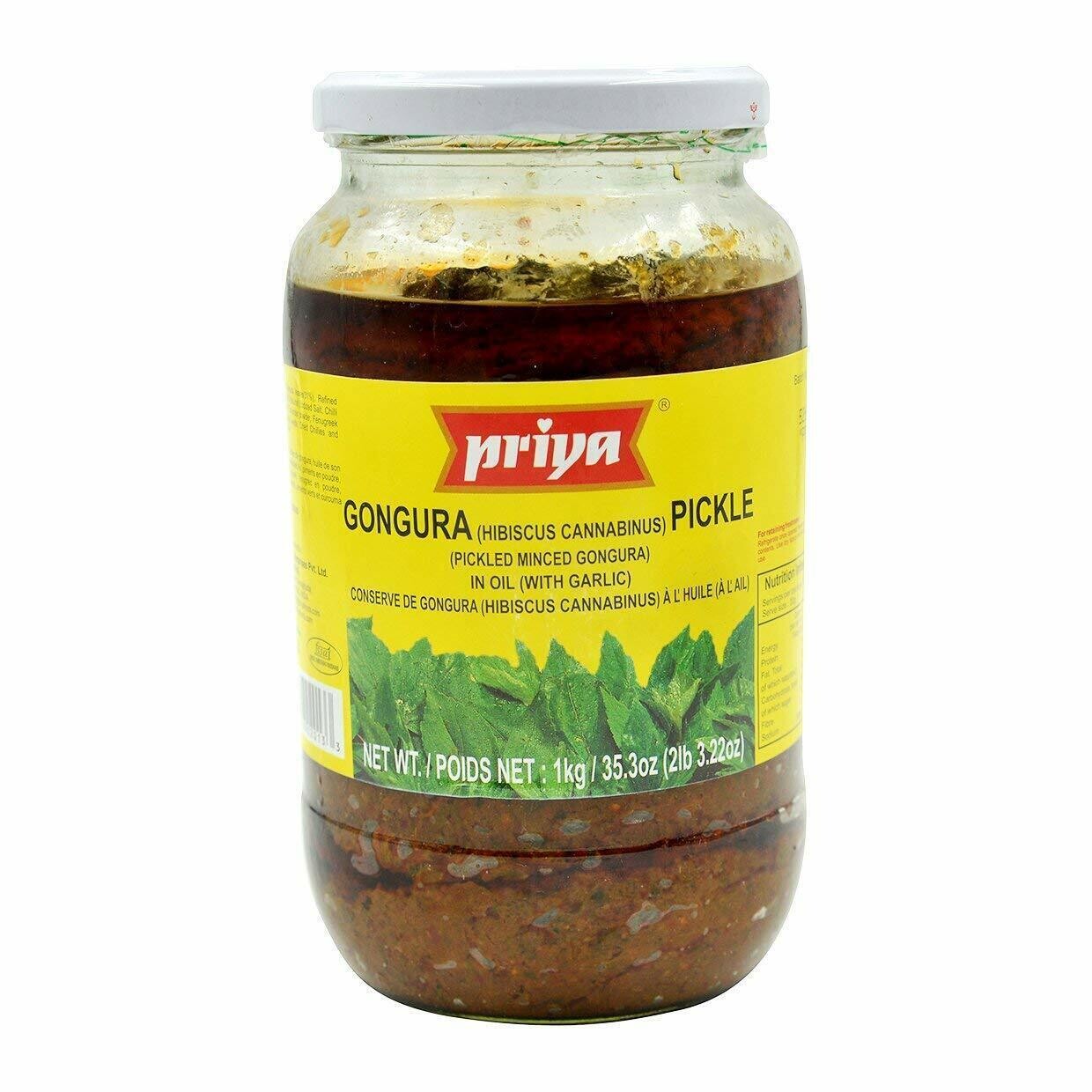 Gongura Pickle - Without Garlic (Priya) (2 LB) 1 KG