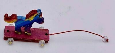 HAND-PAINTED HORSE PULL TOY