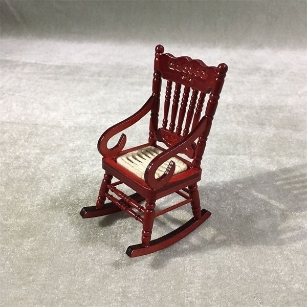 1/12th scale  DOLLS HOUSE PINE WOODEN ROCKING CHAIR HP15 