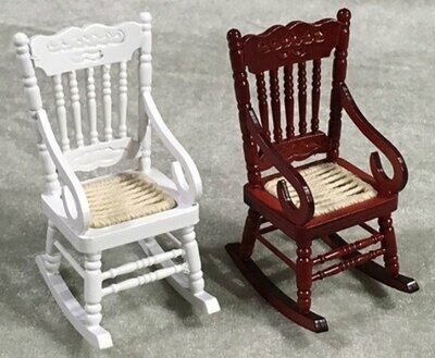 1:12 scale Dollhouse Miniature Wood Rocking Chair