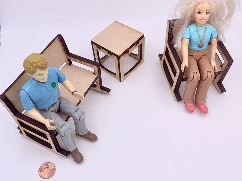 3 PIECE PORCH LIVING ROOM SET KIT 1:12