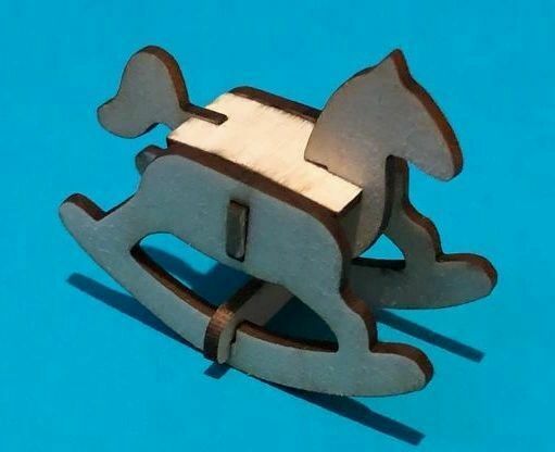 TOY ROCKING HORSE DOLLHOUSE MINIATURE KIT - QUARTER SCALE