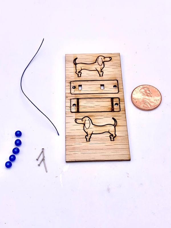 DACHSUND PULL TOY KIT 1:12