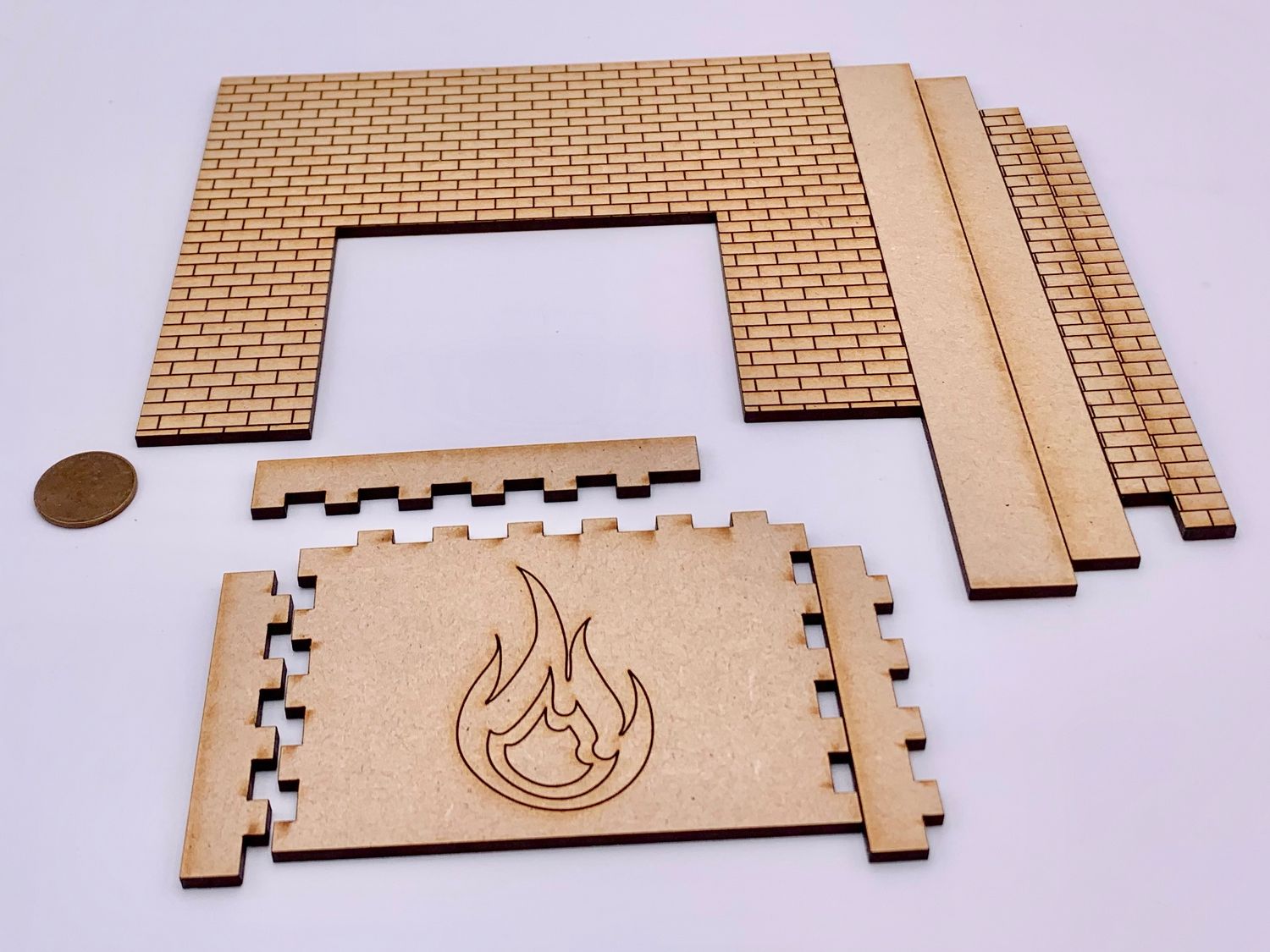 DOLLHOUSE MINIATURE FIREPLACE KIT