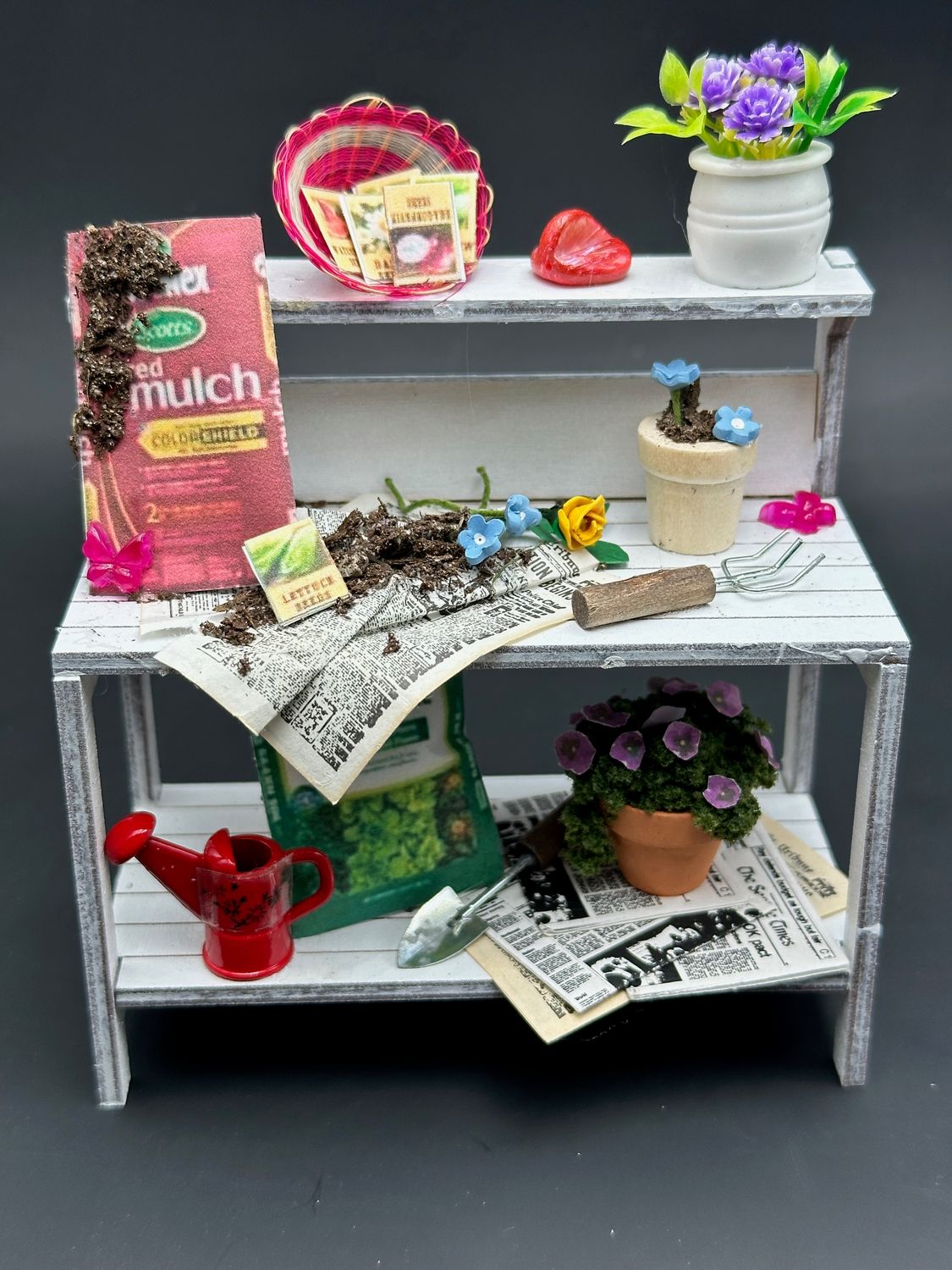 DOLLHOUSE MINIATURE WORKBENCH / TOOL BENCH Kit 1:12