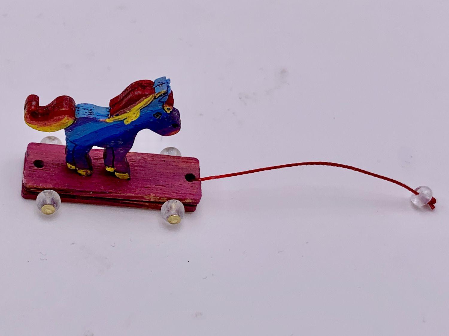 HAND-PAINTED HORSE PULL TOY