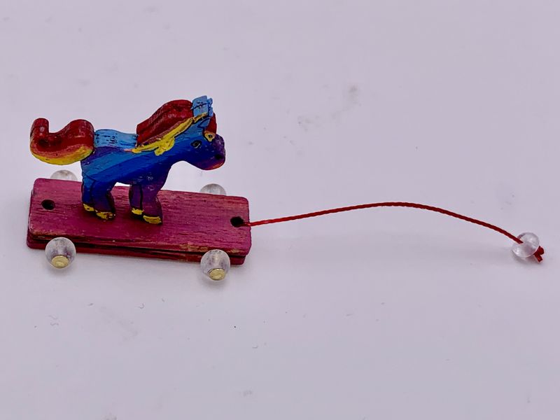 HAND-PAINTED HORSE PULL TOY