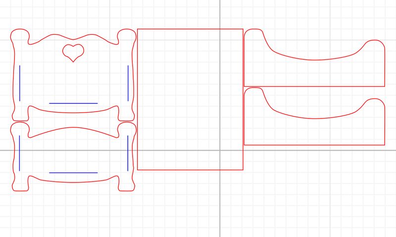 LASER CUT HEART BED KIT