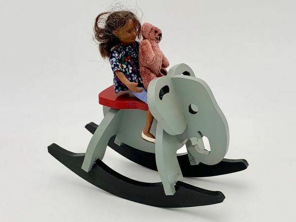 TOY ROCKING ELEPHANT DOLLHOUSE MINIATURE KIT
