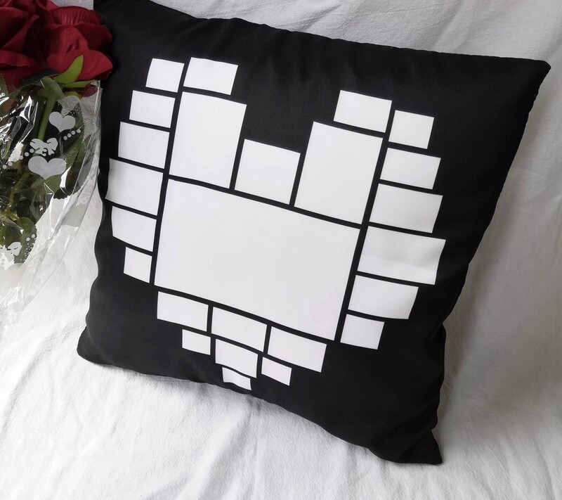 25 Panel Heart Photo Pillow Cover