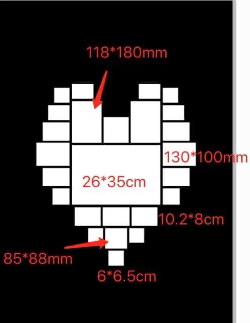 25 Panel Heart Photo Blanket