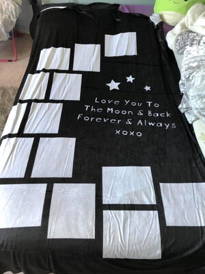 14 Panel I Love You to The Moon And Back Photo Blanket