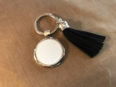 Round Silver Keychain