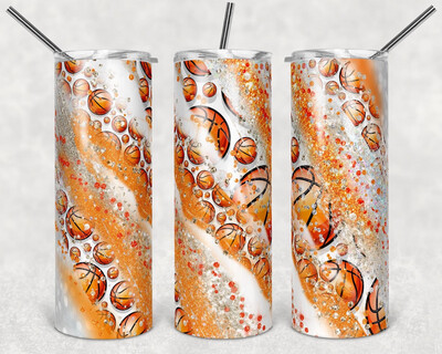 Basketball 20oz Skinny Tumbler