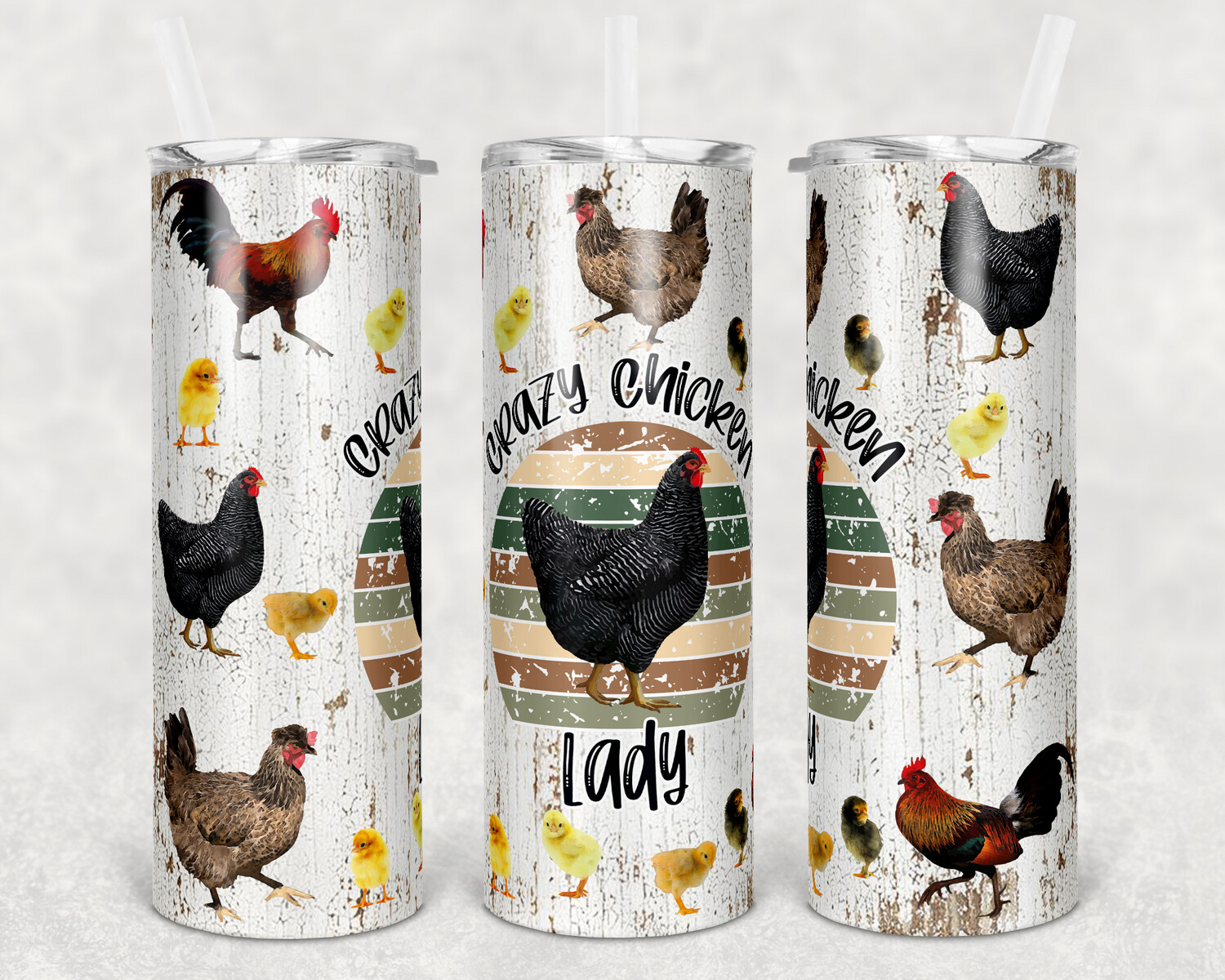 Crazy Chicken Lady 20oz Stainless Steel Tumbler