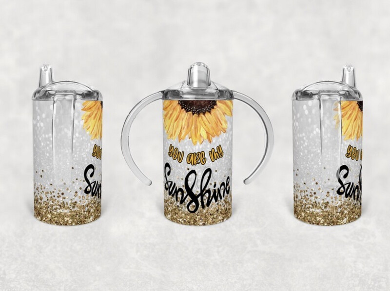 12oz Stainless Steel Kids Sippy Cup - You Are My Sunshine